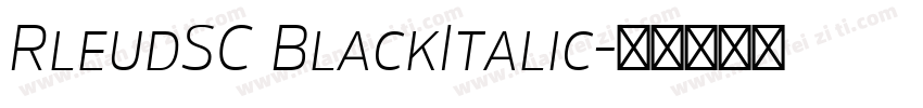 RleudSC BlackItalic字体转换